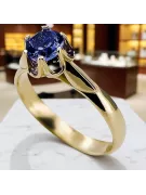 Szafir 14k żółte złoto Pierścionek Vintage unikatowe vrc122y